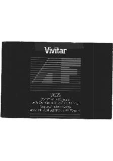 Vivitar V 635 manual. Camera Instructions.